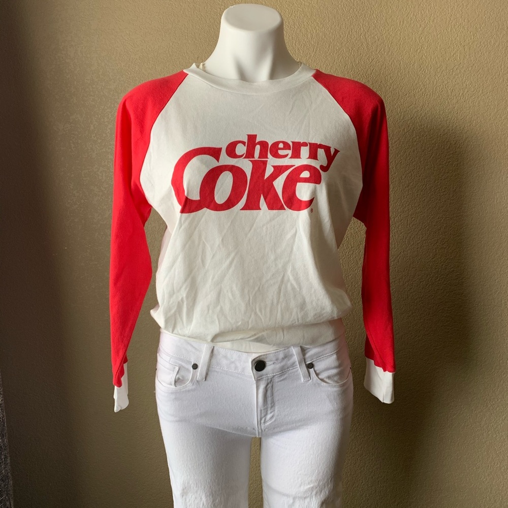 Wildfox Cherry Coke Fiona Contrast Crew Top. Small